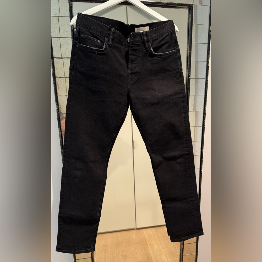 All Saints Black Skinny Jeans 30in